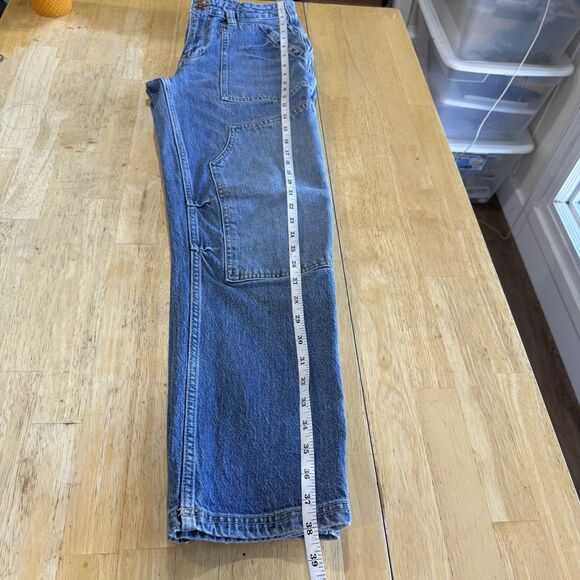 Anthropologie Pilcro The Wanderer Mid-Rise Relaxed Jeans Utility Cargo Size 28 - Picture 11 of 13
